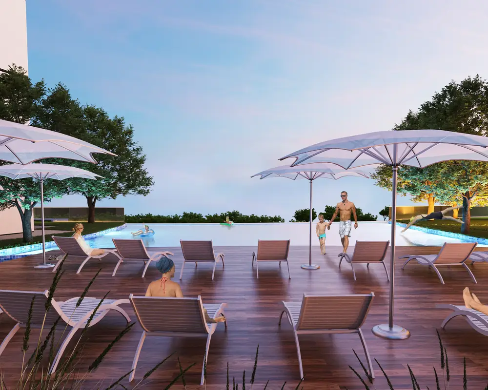 Infinity pool, Maimoon Gardens, developer render