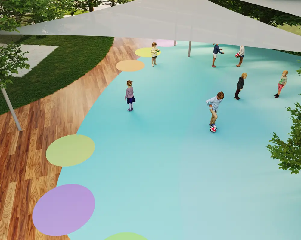 Kids' play area, Maimoon Gardens, developer render