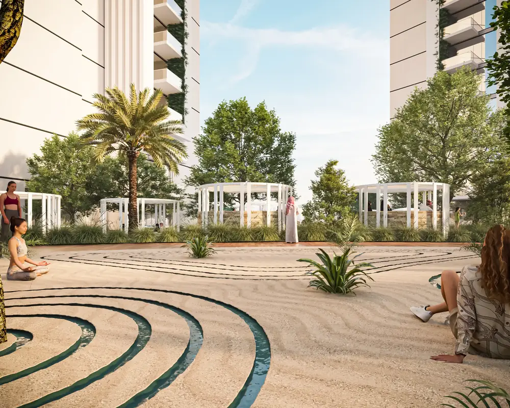 Zen garden, Maimoon Gardens, developer render